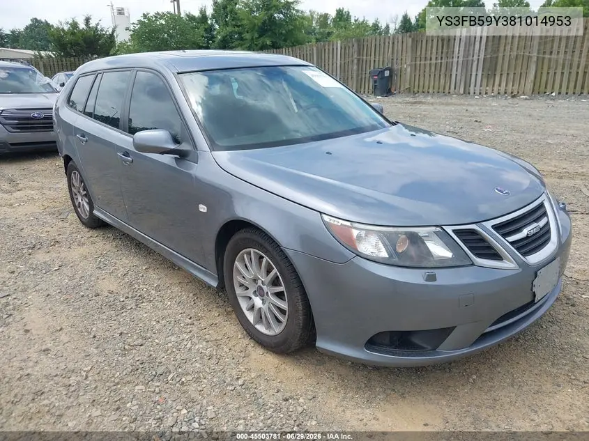 2008 Saab 9-3 Sportcombi VIN: YS3FB59Y381014953 Lot: 45503781