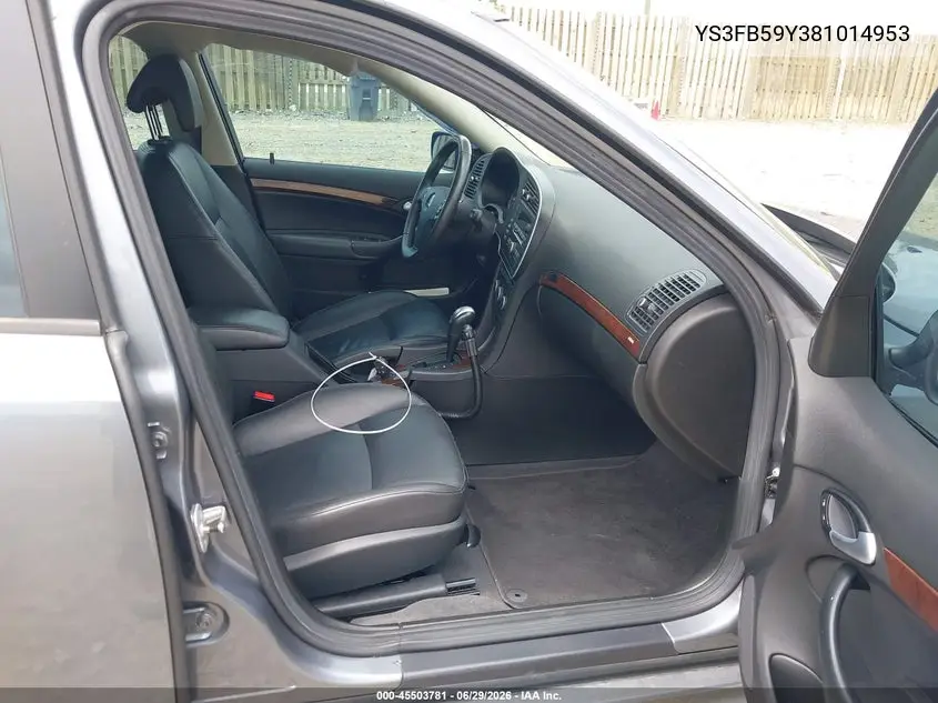 2008 Saab 9-3 Sportcombi VIN: YS3FB59Y381014953 Lot: 45503781