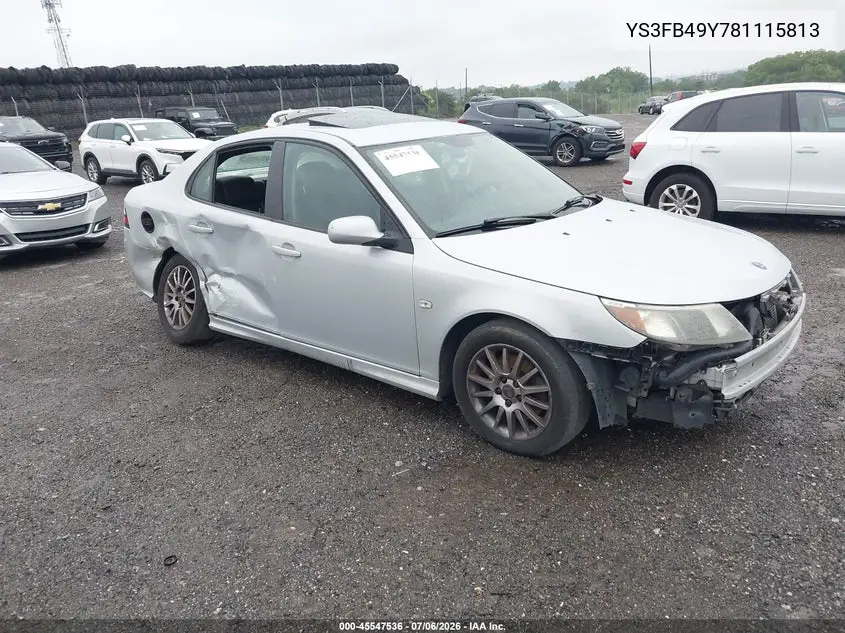 2008 Saab 9-3 2.0T VIN: YS3FB49Y781115813 Lot: 45547536