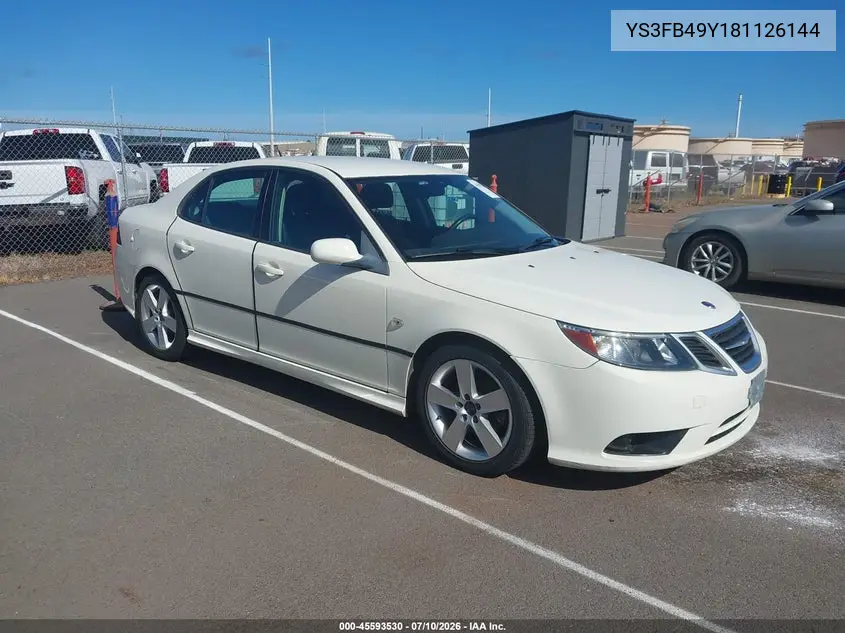 2008 Saab 9-3 2.0T VIN: YS3FB49Y181126144 Lot: 45593530