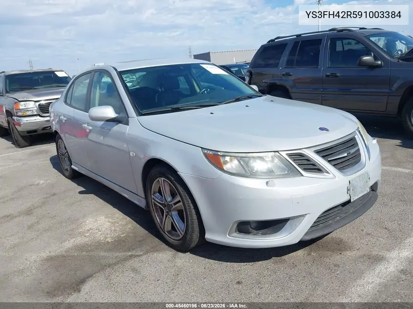 2009 Saab 9-3 Aero VIN: YS3FH42R591003384 Lot: 45460196