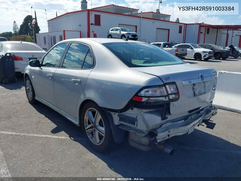 2009 Saab 9-3 Aero VIN: YS3FH42R591003384 Lot: 45460196