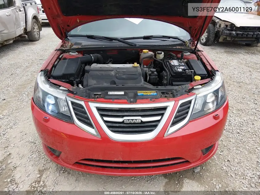 2010 Saab 9-3 VIN: YS3FE7CY2A6001129 Lot: 45600261