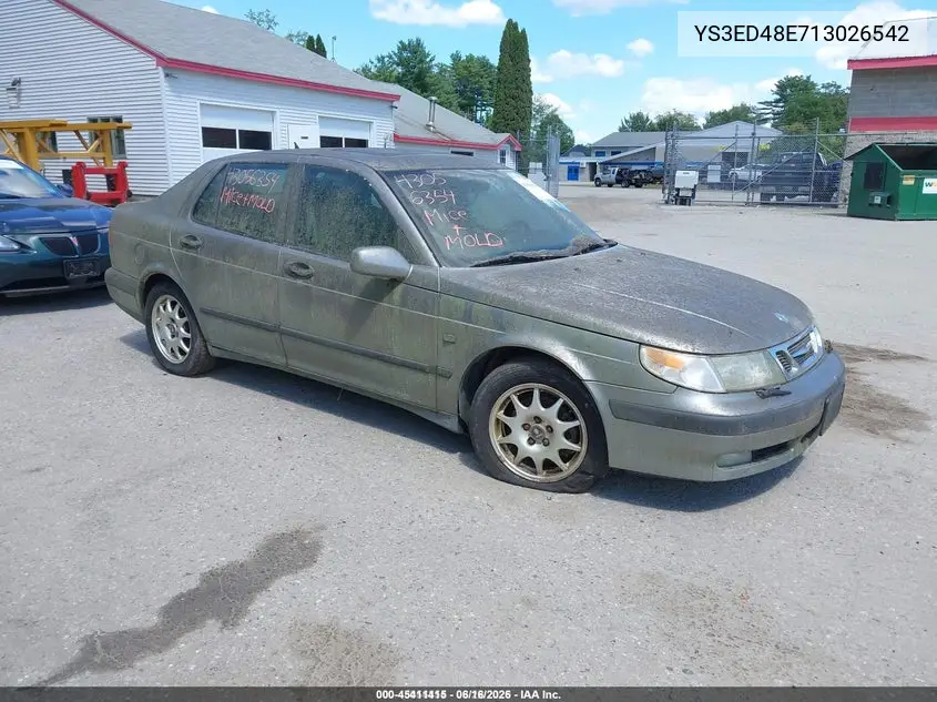 2001 Saab 9-5 VIN: YS3ED48E713026542 Lot: 45411415