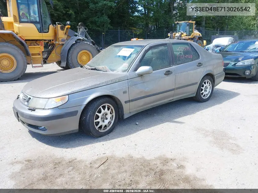 2001 Saab 9-5 VIN: YS3ED48E713026542 Lot: 45411415