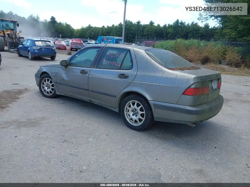 2001 Saab 9-5 VIN: YS3ED48E713026542 Lot: 45411415