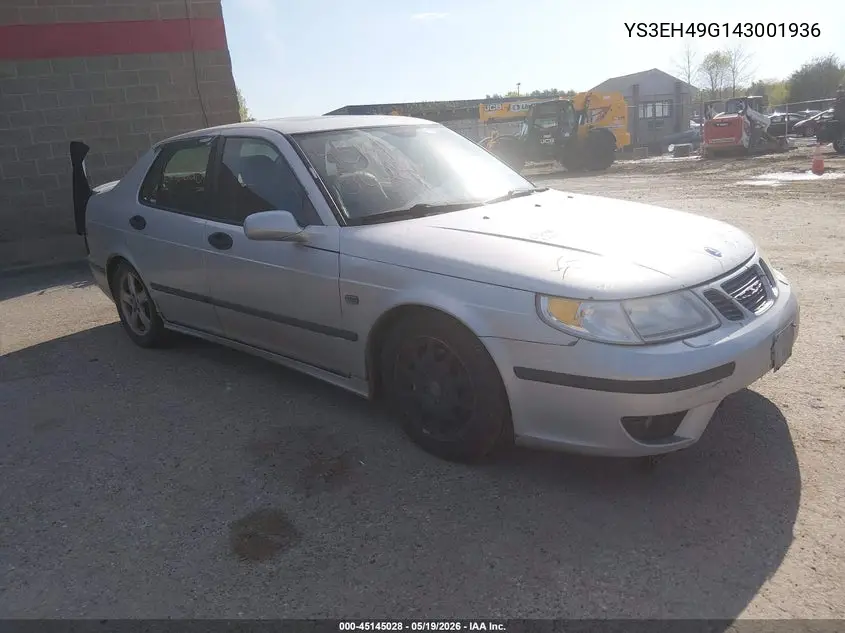 2004 Saab 9-5 Aero VIN: YS3EH49G143001936 Lot: 45145028