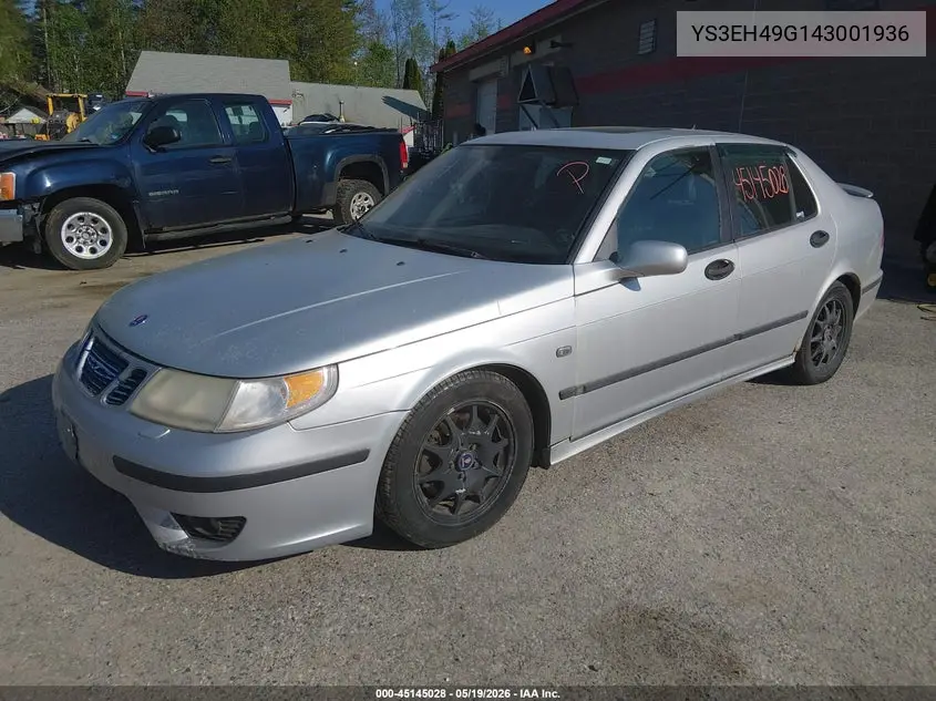 2004 Saab 9-5 Aero VIN: YS3EH49G143001936 Lot: 45145028