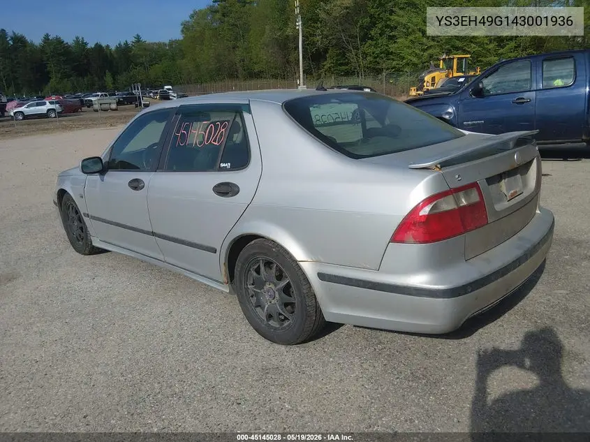2004 Saab 9-5 Aero VIN: YS3EH49G143001936 Lot: 45145028