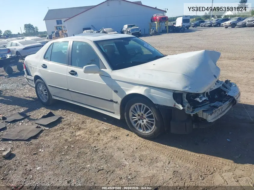 2005 Saab 9-5 Arc VIN: YS3ED49A953531824 Lot: 45281580