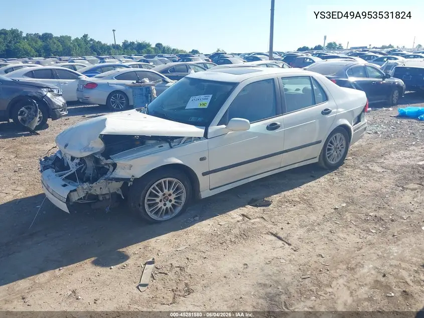 2005 Saab 9-5 Arc VIN: YS3ED49A953531824 Lot: 45281580