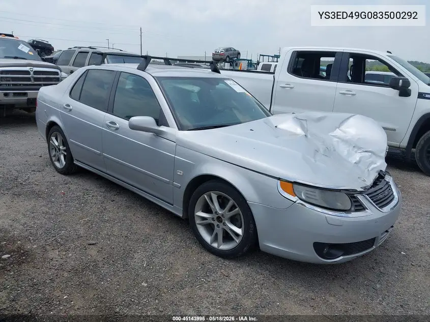 2008 Saab 9-5 2.3T VIN: YS3ED49G083500292 Lot: 45143996