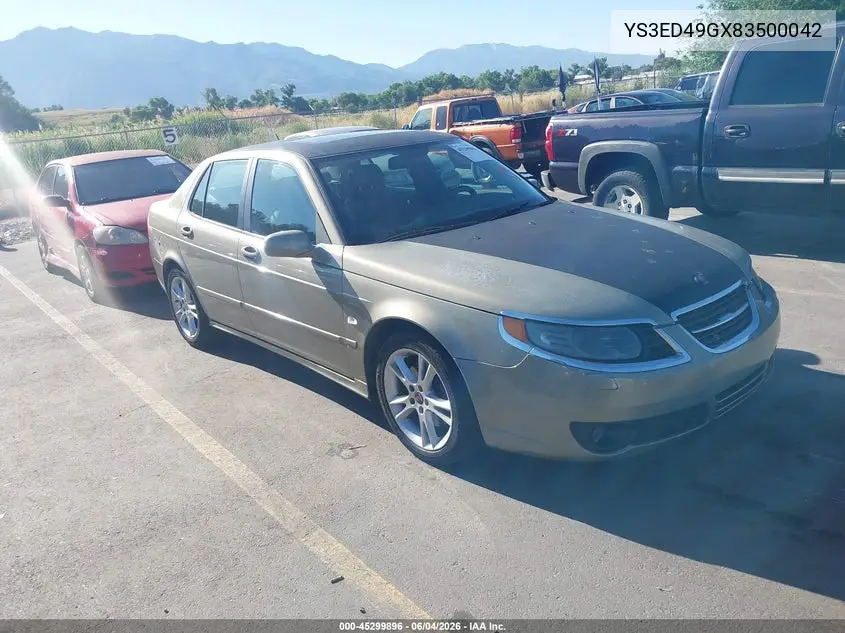 2008 Saab 9-5 2.3T VIN: YS3ED49GX83500042 Lot: 45299896