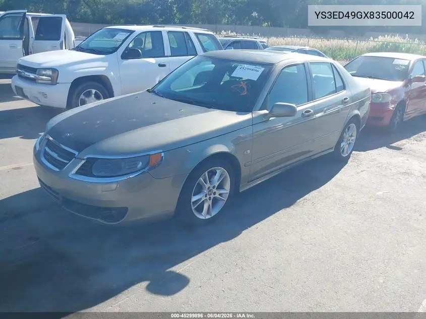 2008 Saab 9-5 2.3T VIN: YS3ED49GX83500042 Lot: 45299896