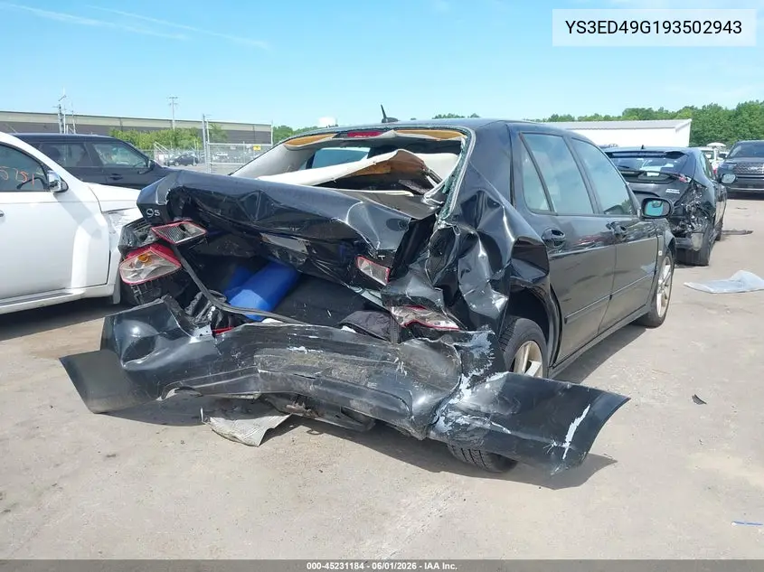 2009 Saab 9-5 2.3T VIN: YS3ED49G193502943 Lot: 45231184