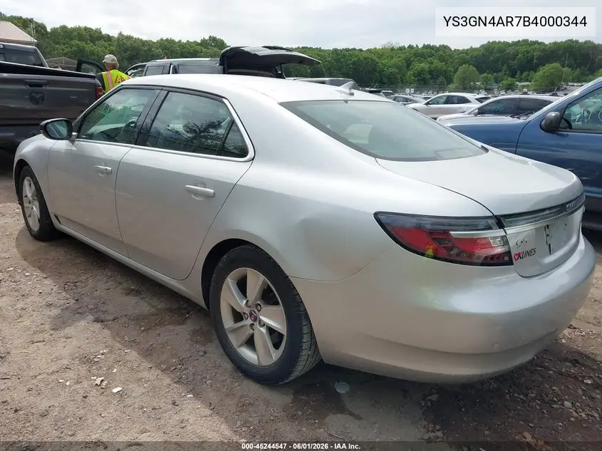 2011 Saab 9-5 Turbo4 VIN: YS3GN4AR7B4000344 Lot: 45244547