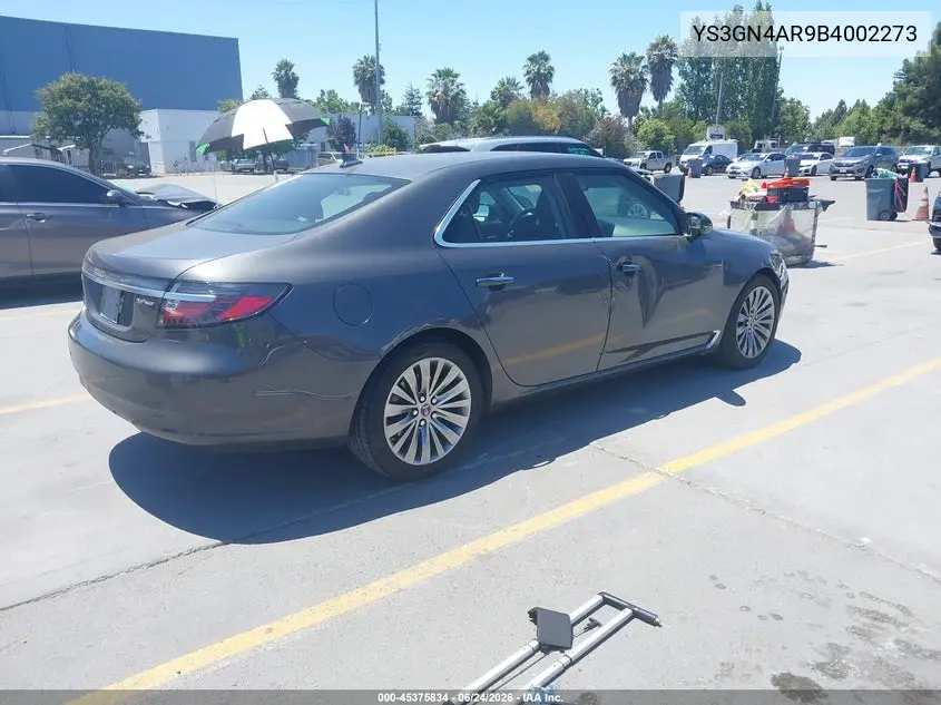 2011 Saab 9-5 Turbo4 Premium VIN: YS3GN4AR9B4002273 Lot: 45375834