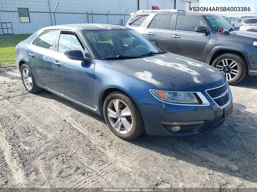2011 Saab 9-5 Turbo4 VIN: YS3GN4AR5B4003386 Lot: 45453431