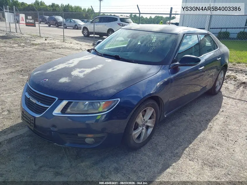 2011 Saab 9-5 Turbo4 VIN: YS3GN4AR5B4003386 Lot: 45453431