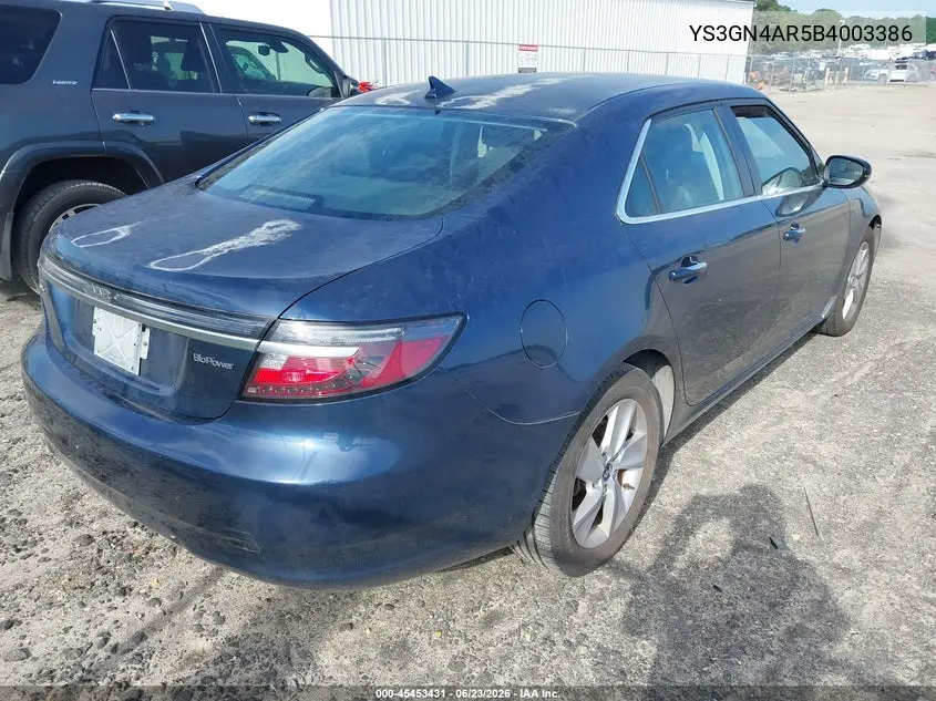 2011 Saab 9-5 Turbo4 VIN: YS3GN4AR5B4003386 Lot: 45453431