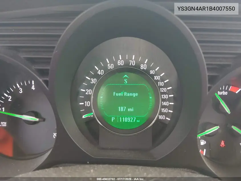 2011 Saab 9-5 Turbo4/Turbo4 Premium VIN: YS3GN4AR1B4007550 Lot: 45632702
