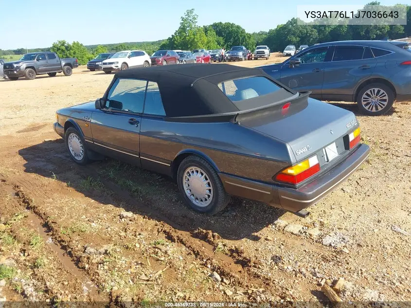 1988 Saab 900 VIN: YS3AT76L1J7036643 Lot: 45369738