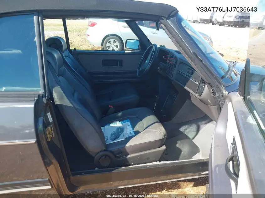 1988 Saab 900 VIN: YS3AT76L1J7036643 Lot: 45369738