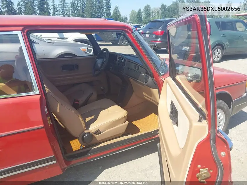 1990 Saab 900 S VIN: YS3AK35DXL5002656 Lot: 45681671