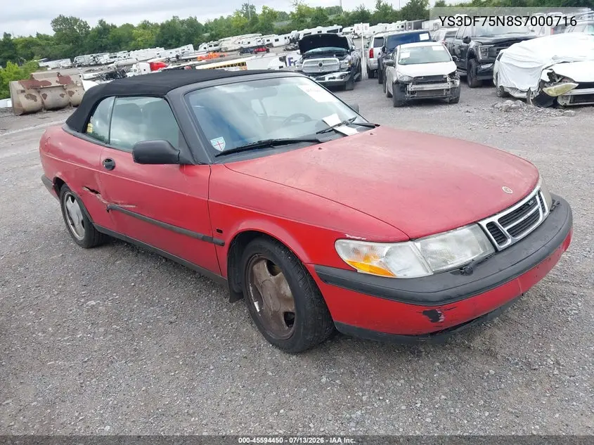 1995 Saab 900 Se Turbo VIN: YS3DF75N8S7000716 Lot: 45594450