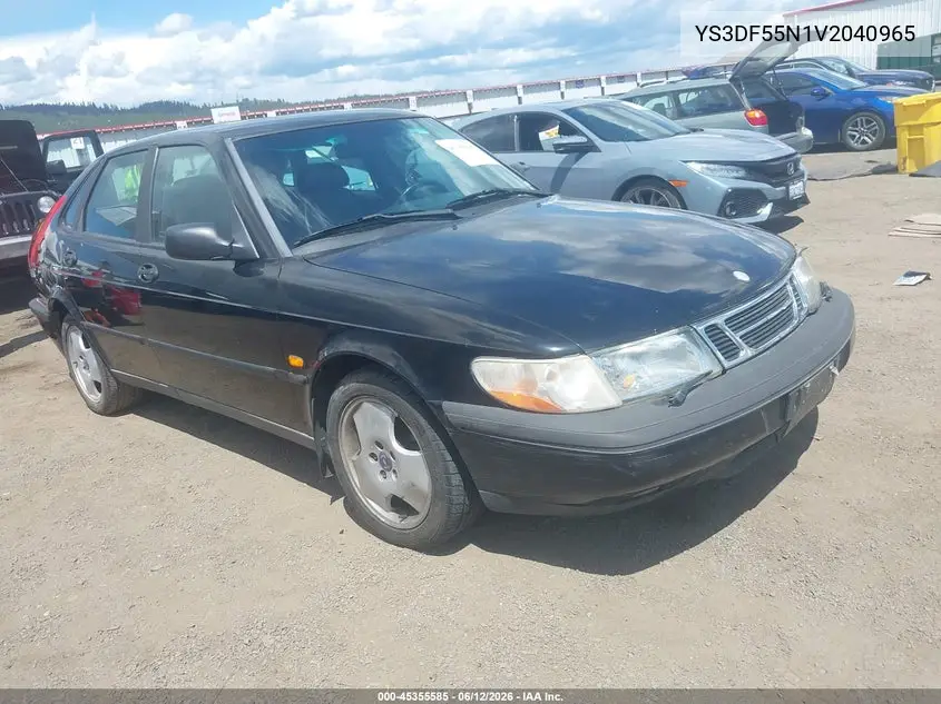1997 Saab 900 Se VIN: YS3DF55N1V2040965 Lot: 45355585