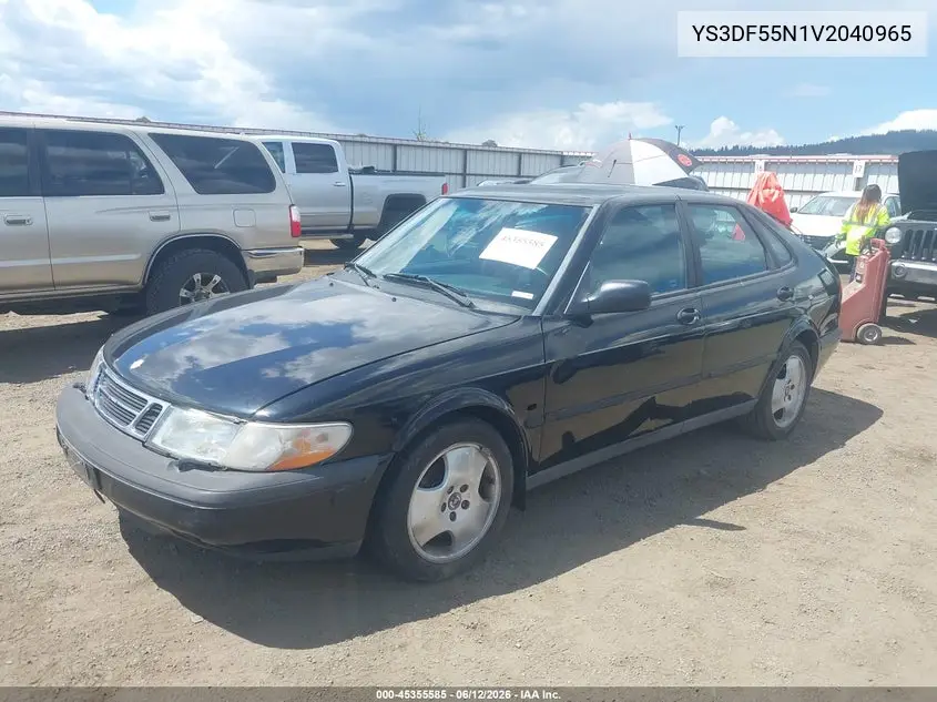 1997 Saab 900 Se VIN: YS3DF55N1V2040965 Lot: 45355585
