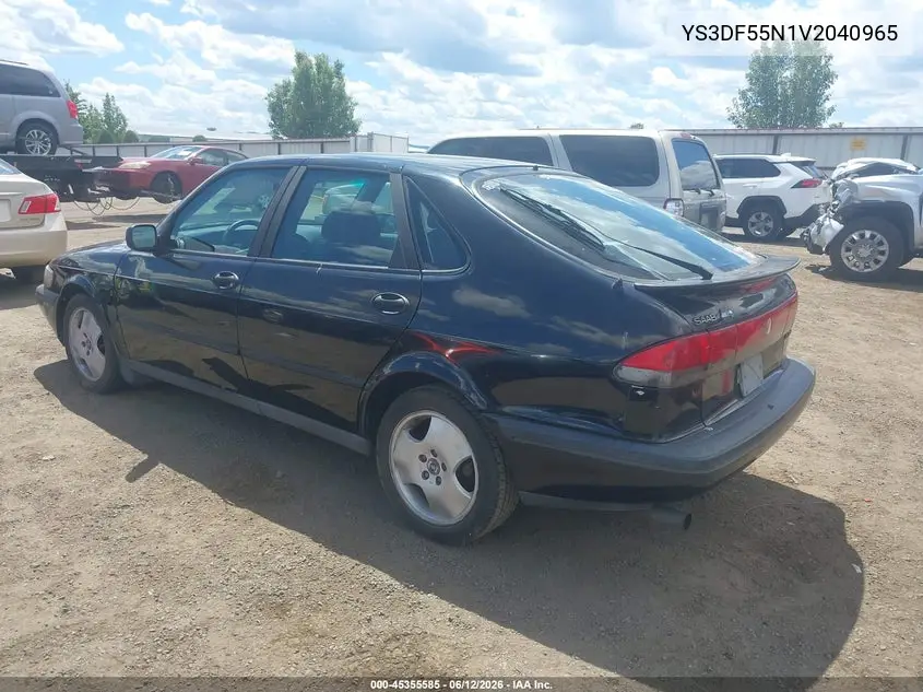 1997 Saab 900 Se VIN: YS3DF55N1V2040965 Lot: 45355585