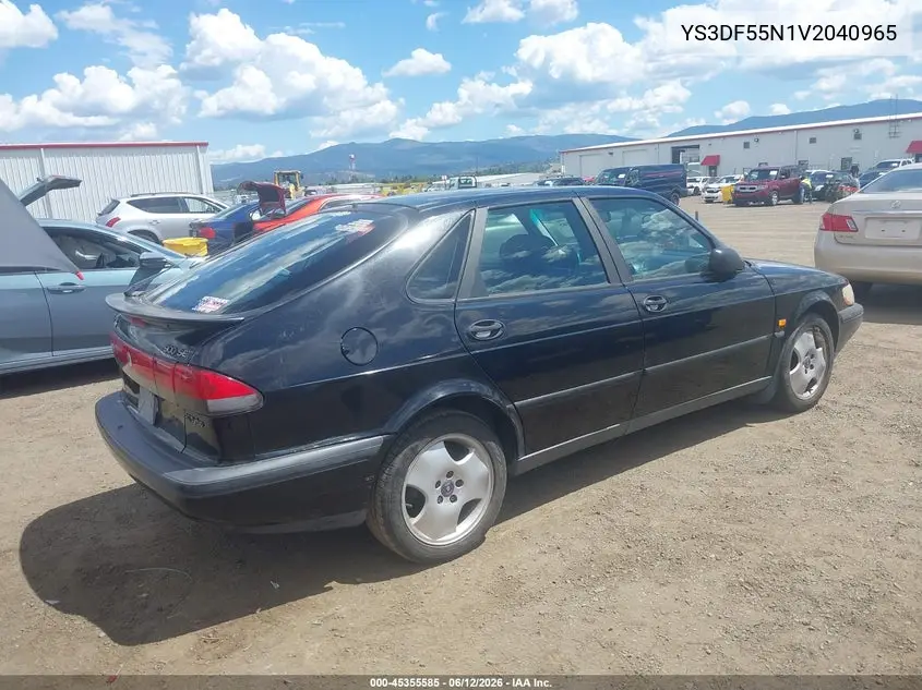 1997 Saab 900 Se VIN: YS3DF55N1V2040965 Lot: 45355585
