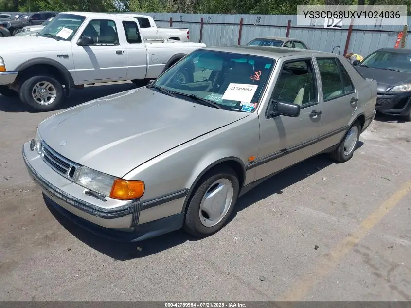 1997 Saab 9000 Cs VIN: YS3CD68UXV1024036 Lot: 42789954