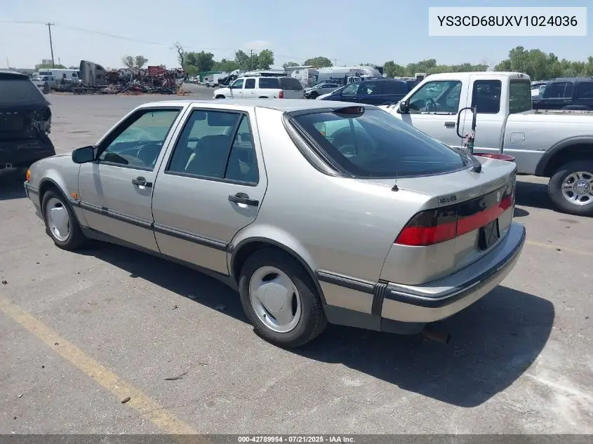 1997 Saab 9000 Cs VIN: YS3CD68UXV1024036 Lot: 42789954