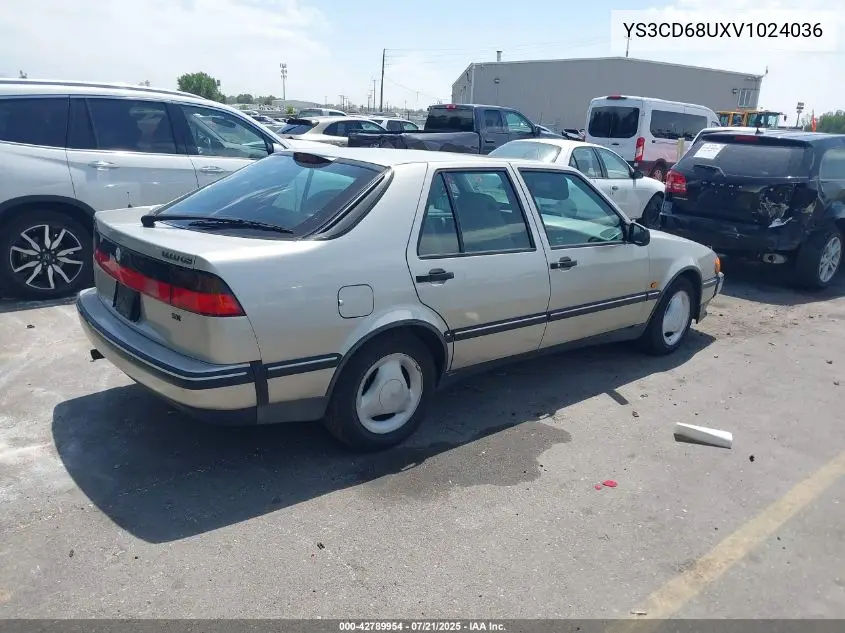 1997 Saab 9000 Cs VIN: YS3CD68UXV1024036 Lot: 42789954