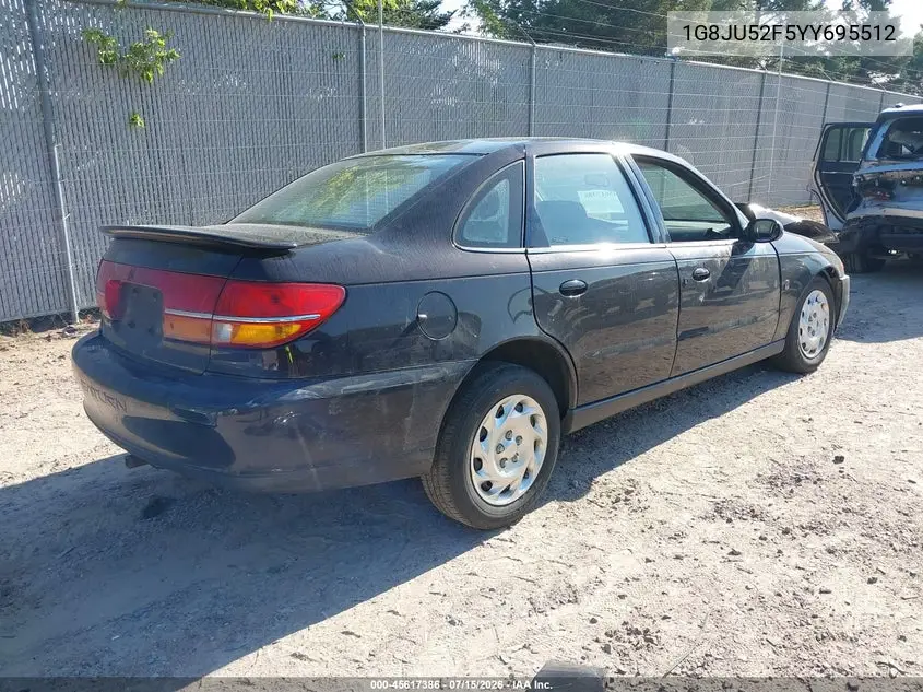 2000 Saturn Ls1 VIN: 1G8JU52F5YY695512 Lot: 45617386