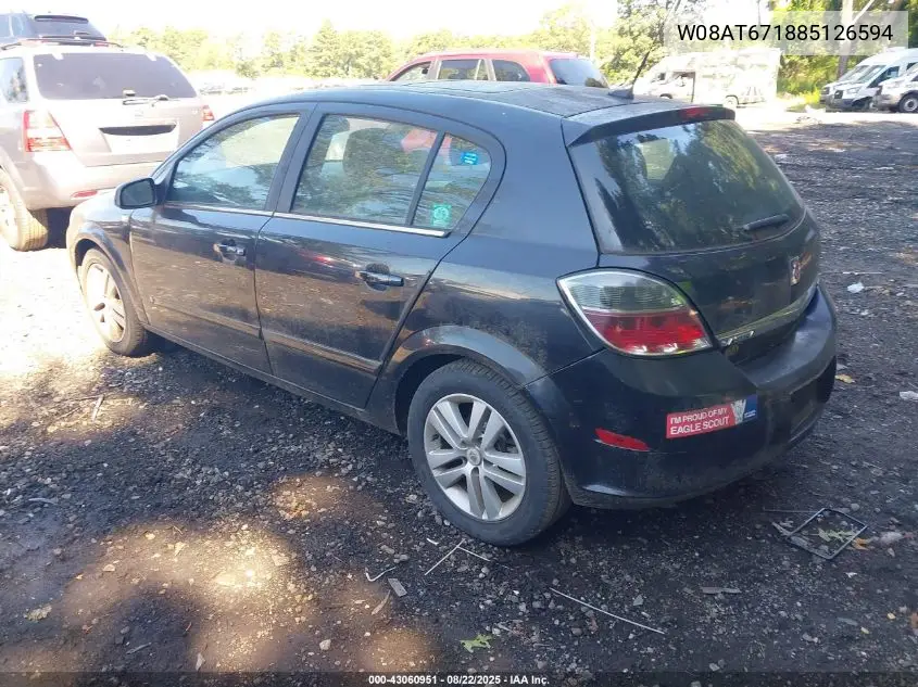 2008 Saturn Astra Xr VIN: W08AT671885126594 Lot: 43060951