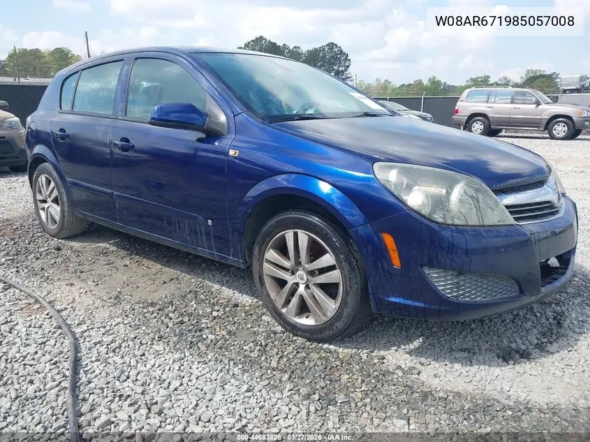 2008 Saturn Astra Xe VIN: W08AR671985057008 Lot: 44683828
