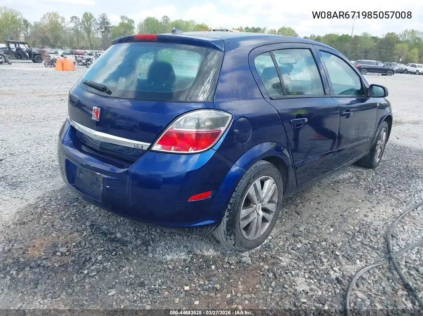 2008 Saturn Astra Xe VIN: W08AR671985057008 Lot: 44683828