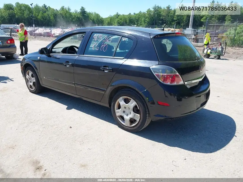 2008 Saturn Astra Xe VIN: W08AR671785036433 Lot: 45308680