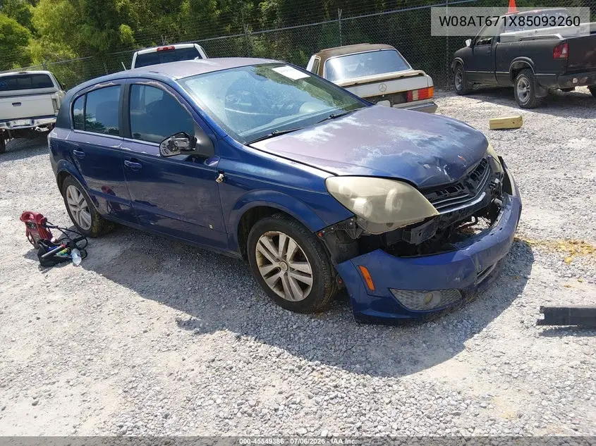 2008 Saturn Astra Xr VIN: W08AT671X85093260 Lot: 45549386