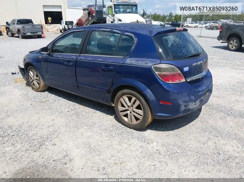 2008 Saturn Astra Xr VIN: W08AT671X85093260 Lot: 45549386