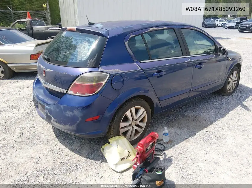 2008 Saturn Astra Xr VIN: W08AT671X85093260 Lot: 45549386
