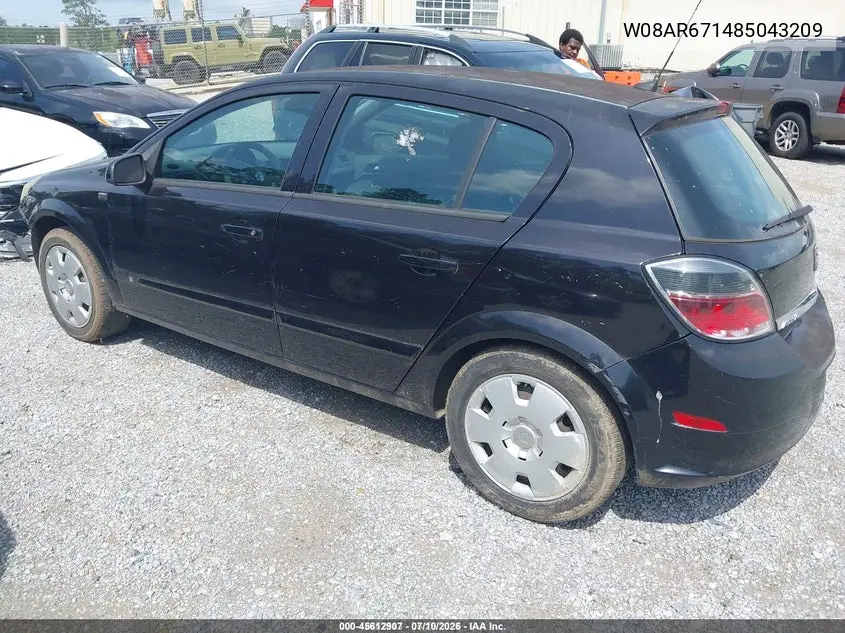 2008 Saturn Astra Xe VIN: W08AR671485043209 Lot: 45612907