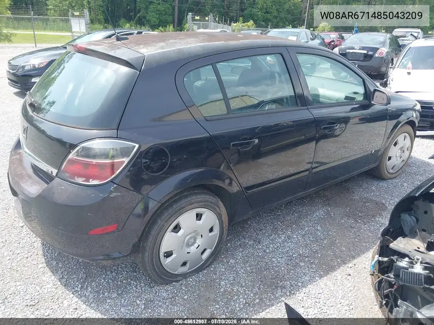 2008 Saturn Astra Xe VIN: W08AR671485043209 Lot: 45612907