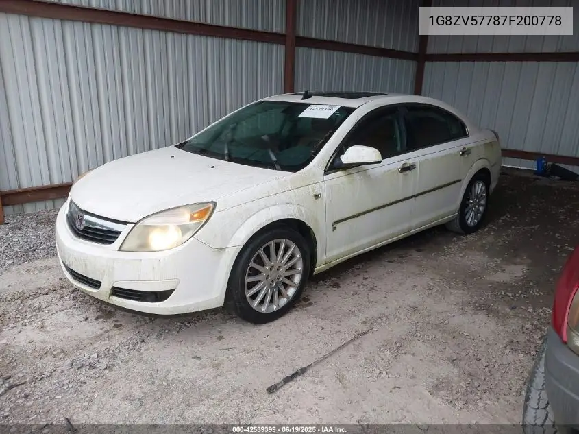 2007 Saturn Aura Xr VIN: 1G8ZV57787F200778 Lot: 42539399