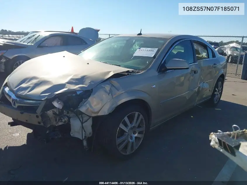 2007 Saturn Aura Xe VIN: 1G8ZS57N07F185071 Lot: 44114406