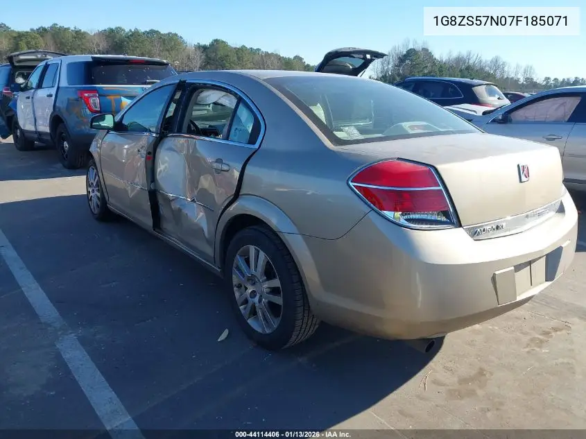 2007 Saturn Aura Xe VIN: 1G8ZS57N07F185071 Lot: 44114406