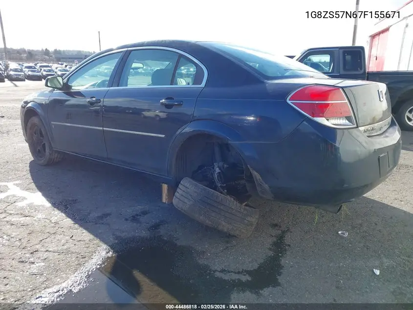 2007 Saturn Aura Xe VIN: 1G8ZS57N67F155671 Lot: 44486818
